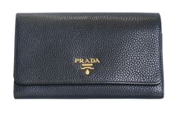 Wallet on Chain, Leather, Black, MII, 3*